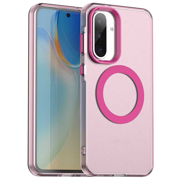 EIDERWOOD Samsung Galaxy A36 (5G) Hybrid Plast Cover - MagSafe Kompatibel - Gennemsigtig / Lyserød
