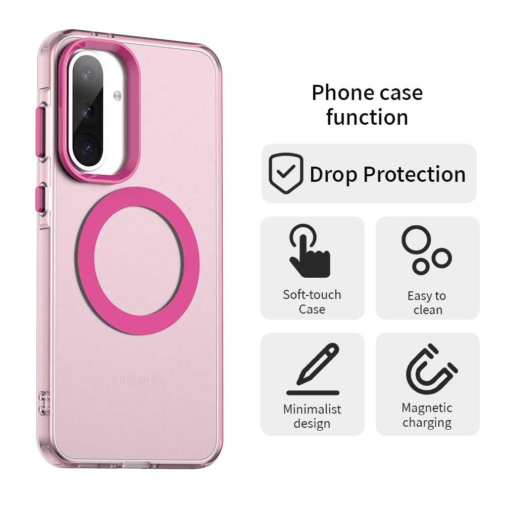 EIDERWOOD Samsung Galaxy A36 (5G) Hybrid Plast Cover - MagSafe Kompatibel - Gennemsigtig / Lyserød