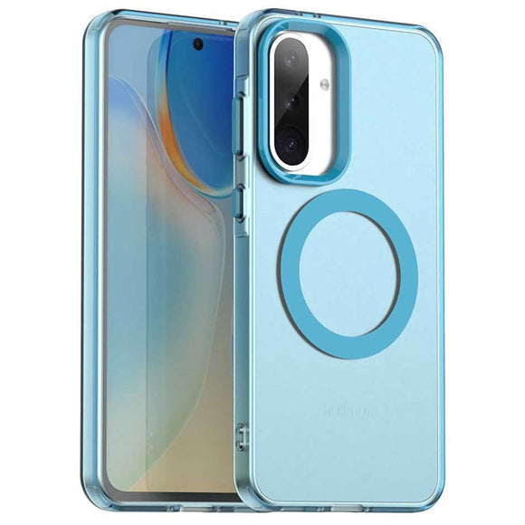 EIDERWOOD Samsung Galaxy A36 (5G) Hybrid Plast Cover - MagSafe Kompatibel - Gennemsigtig / Blå