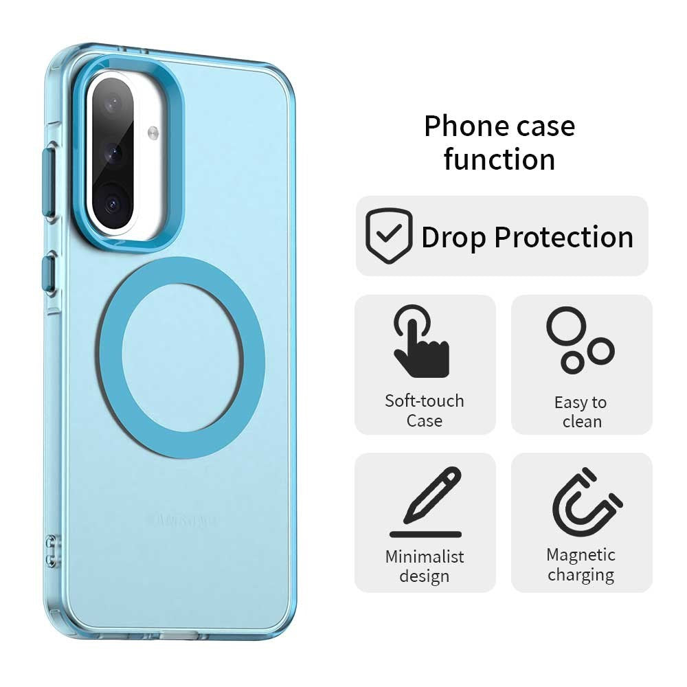 EIDERWOOD Samsung Galaxy A36 (5G) Hybrid Plast Cover - MagSafe Kompatibel - Gennemsigtig / Blå