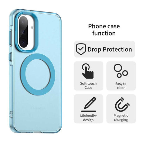 EIDERWOOD Samsung Galaxy A36 (5G) Hybrid Plast Cover - MagSafe Kompatibel - Gennemsigtig / Blå