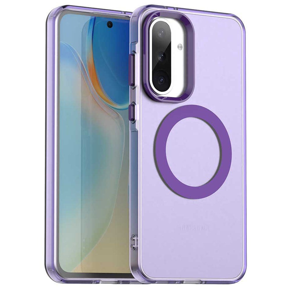 EIDERWOOD Samsung Galaxy A36 (5G) Hybrid Plast Cover - MagSafe Kompatibel - Gennemsigtig / Lilla