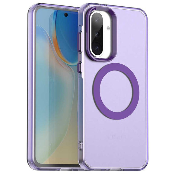EIDERWOOD Samsung Galaxy A36 (5G) Hybrid Plast Cover - MagSafe Kompatibel - Gennemsigtig / Lilla