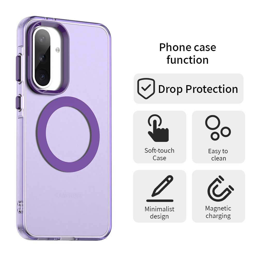 EIDERWOOD Samsung Galaxy A36 (5G) Hybrid Plast Cover - MagSafe Kompatibel - Gennemsigtig / Lilla
