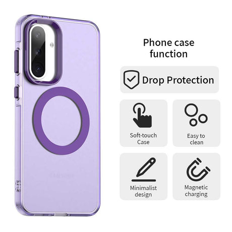 EIDERWOOD Samsung Galaxy A36 (5G) Hybrid Plast Cover - MagSafe Kompatibel - Gennemsigtig / Lilla