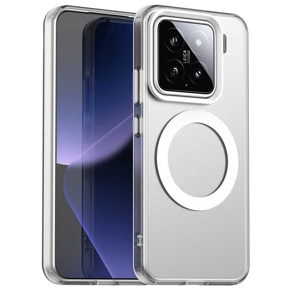 EIDERWOOD Xiaomi 15 Hybrid Plast Cover - MagSafe Kompatibel - Gennemsigtig / Hvid