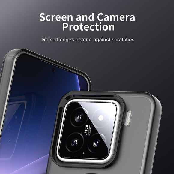 EIDERWOOD Xiaomi 15 Hybrid Plast Cover - MagSafe Kompatibel - Gennemsigtig / Sort