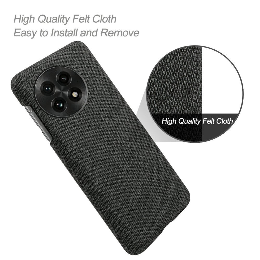 EIDERWOOD Stofbetrukket Plastik Cover - OnePlus 13 - Sort