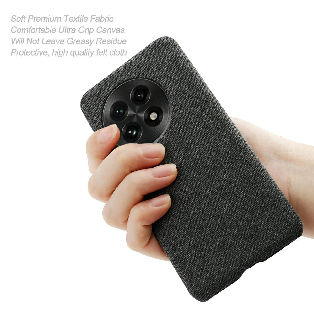 EIDERWOOD Stofbetrukket Plastik Cover - OnePlus 13 - Sort