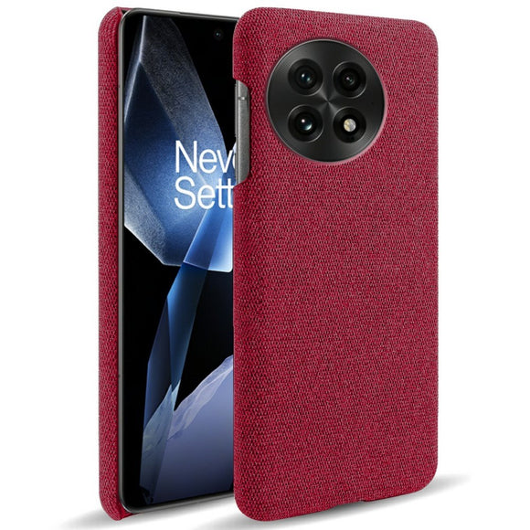 EIDERWOOD Stofbetrukket Plastik Cover - OnePlus 13 - Rød