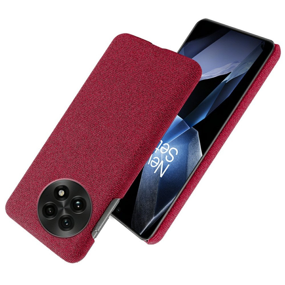 EIDERWOOD Stofbetrukket Plastik Cover - OnePlus 13 - Rød