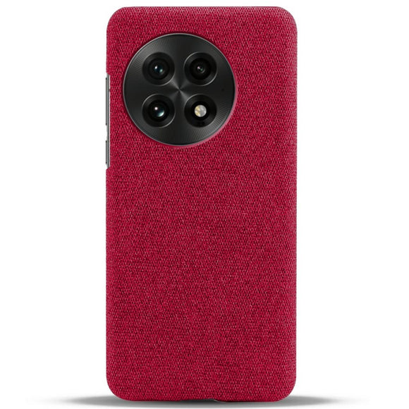 EIDERWOOD Stofbetrukket Plastik Cover - OnePlus 13 - Rød