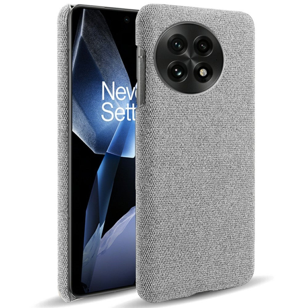 EIDERWOOD Stofbetrukket Plastik Cover - OnePlus 13 - Lysegrå