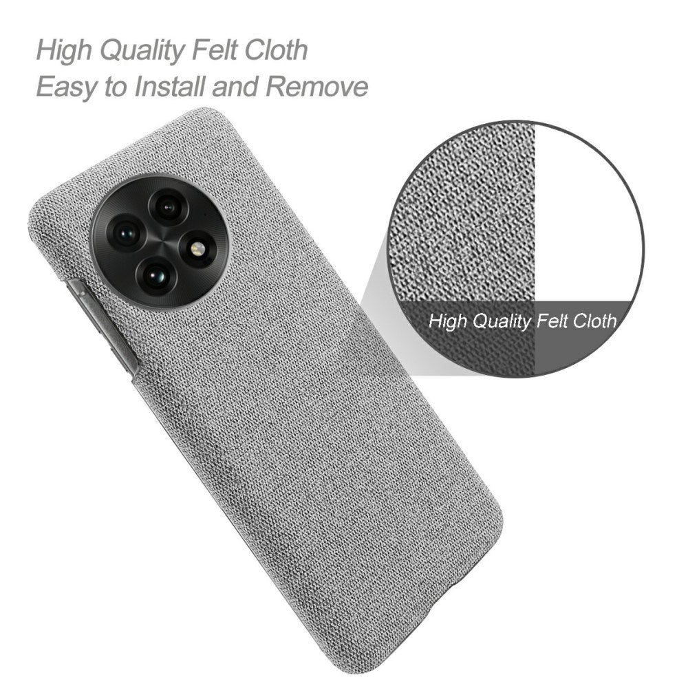 EIDERWOOD Stofbetrukket Plastik Cover - OnePlus 13 - Lysegrå