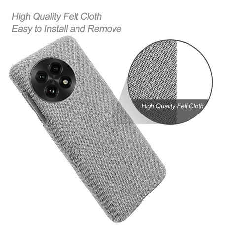 EIDERWOOD Stofbetrukket Plastik Cover - OnePlus 13 - Lysegrå