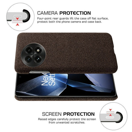 EIDERWOOD Stofbetrukket Plastik Cover - OnePlus 13 - Brun