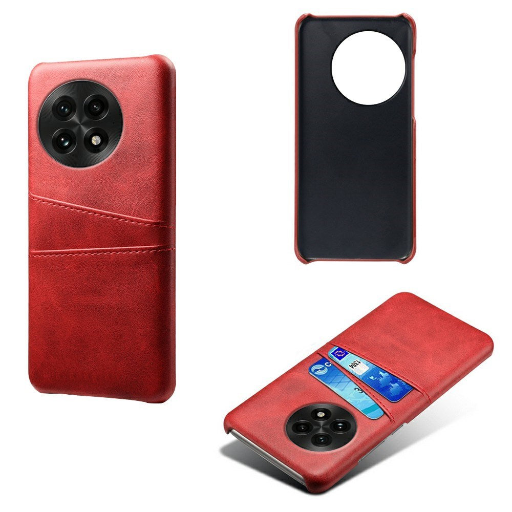 EIDERWOOD OnePlus 13 Kunstlæder Cover m. Indbygget Kortholder - Rød