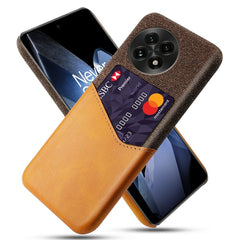 EIDERWOOD - OnePlus 13 Beskyttelsescover i Kunstlæder med Kortlomme og Robust Yderside - Orange