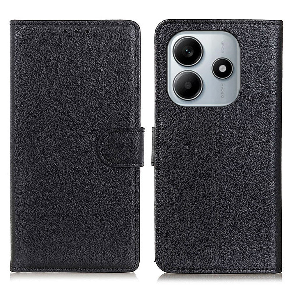 EIDERWOOD Xiaomi Redmi Note 14 (4G) Kunstlæder Flip Cover m. Kortholder & Ståfunktion - Sort