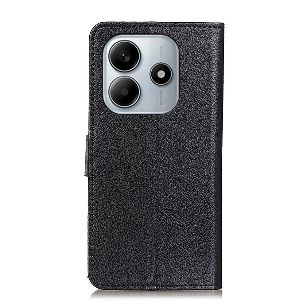 EIDERWOOD Xiaomi Redmi Note 14 (4G) Kunstlæder Flip Cover m. Kortholder & Ståfunktion - Sort