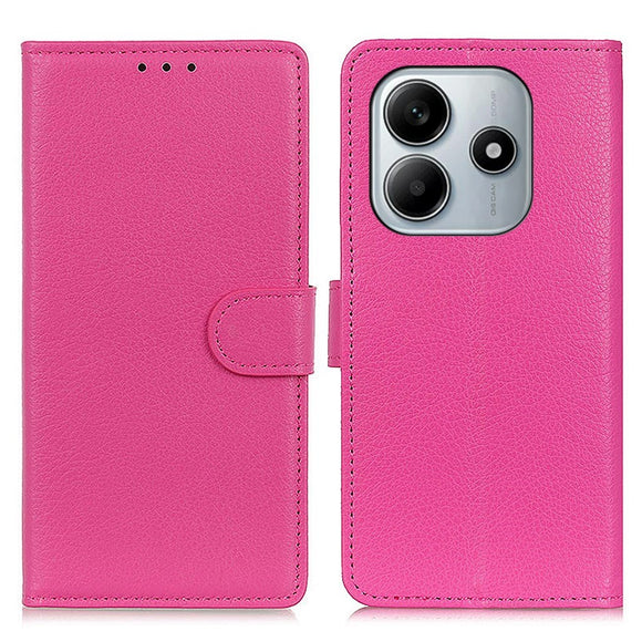 EIDERWOOD Xiaomi Redmi Note 14 (4G) Kunstlæder Flip Cover m. Kortholder & Ståfunktion - Pink