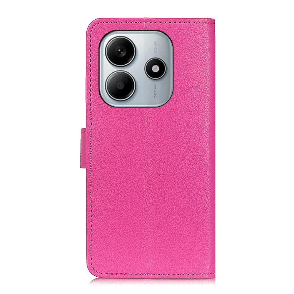 EIDERWOOD Xiaomi Redmi Note 14 (4G) Kunstlæder Flip Cover m. Kortholder & Ståfunktion - Pink