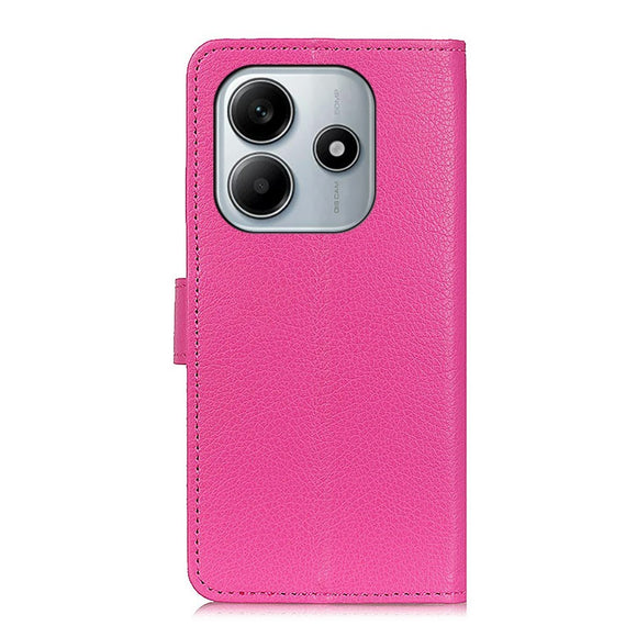 EIDERWOOD Xiaomi Redmi Note 14 (4G) Kunstlæder Flip Cover m. Kortholder & Ståfunktion - Pink