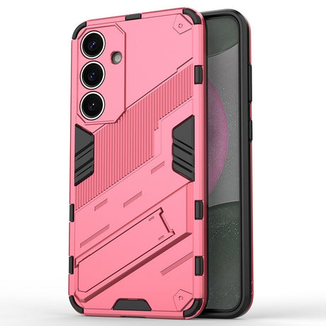 Samsung Galaxy S25+ Håndværkercover med Indbygget Kickstand - Lyserød