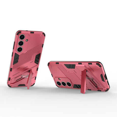Samsung Galaxy S25+ Håndværkercover med Indbygget Kickstand - Lyserød