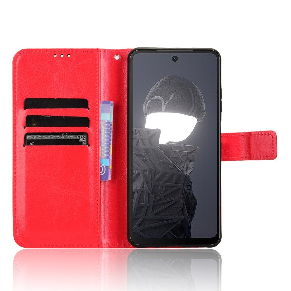 EIDERWOOD HMD Fusion / Fusion X1 Kunstlæder Flip Cover m. Strop - Rød
