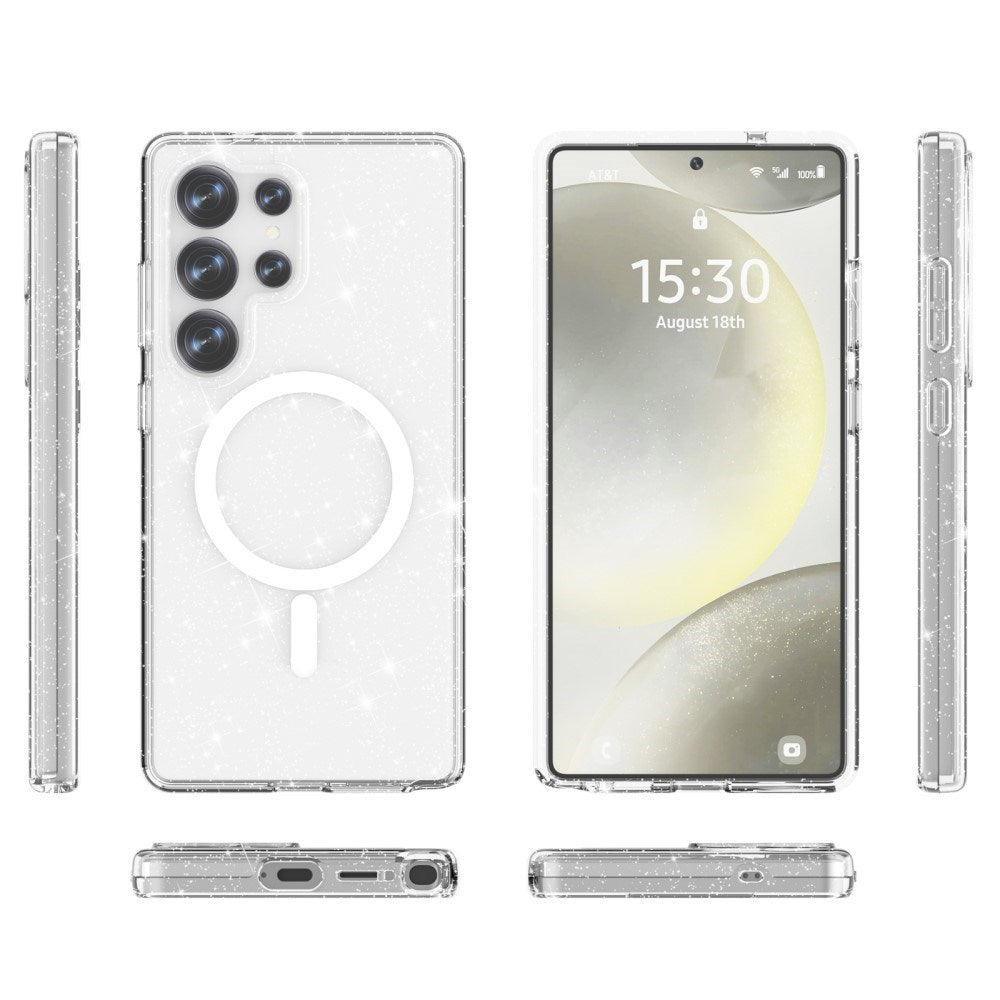 EIDERWOOD Samsung Galaxy S25 Ultra Glitter Hybrid Cover - MagSafe Kompatibel - Gennemsigtig