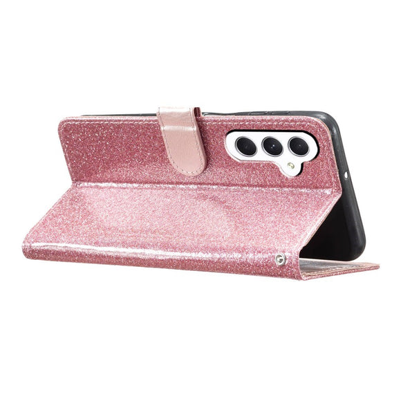 EIDERWOOD Samsung Galaxy A36 (5G) Læder Cover m. Pung & Strop - Glimmer - Rose Gold