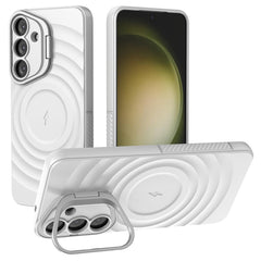 EIDERWOOD Samsung Galaxy S25+ (Plus) Fleksibelt Plastik Cover m. Tekstur & Kickstand - Hvid