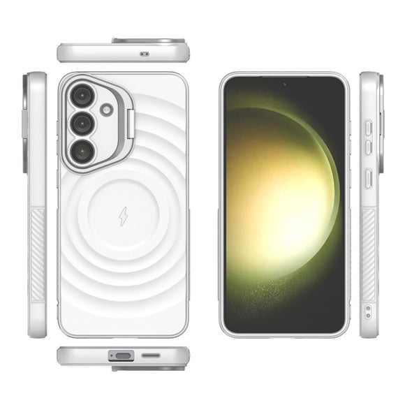 EIDERWOOD Samsung Galaxy S25+ (Plus) Fleksibelt Plastik Cover m. Tekstur & Kickstand - Hvid