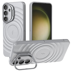 EIDERWOOD Samsung Galaxy S25+ (Plus) Fleksibelt Plastik Cover m. Tekstur & Kickstand - Grå