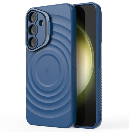 EIDERWOOD Samsung Galaxy S25+ (Plus) Fleksibelt Plastik Cover m. Tekstur & Kickstand - Blå
