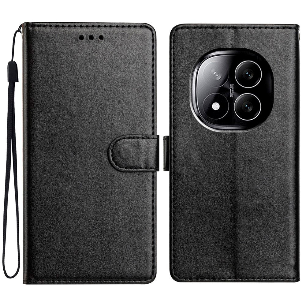 EIDERWOOD Xiaomi Redmi Note 14 Pro (5G) / Poco X7 Kunstlæder Flip Cover m. Strop - Sort