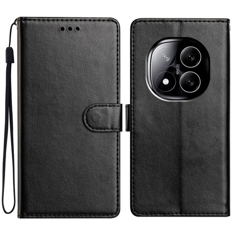 EIDERWOOD Xiaomi Redmi Note 14 Pro (5G) / Poco X7 Kunstlæder Flip Cover m. Strop - Sort