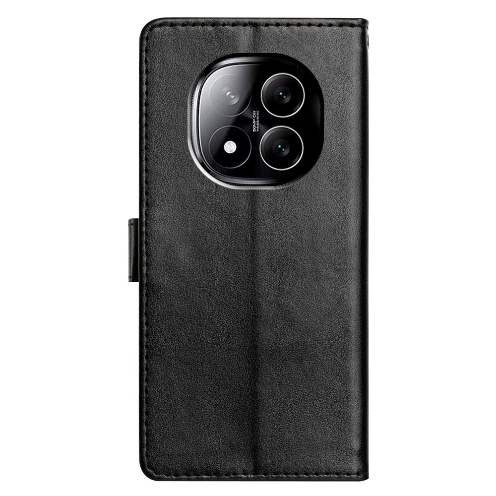 EIDERWOOD Xiaomi Redmi Note 14 Pro (5G) / Poco X7 Kunstlæder Flip Cover m. Strop - Sort