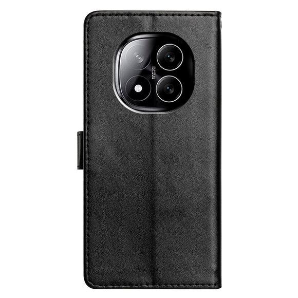 EIDERWOOD Xiaomi Redmi Note 14 Pro (5G) / Poco X7 Kunstlæder Flip Cover m. Strop - Sort
