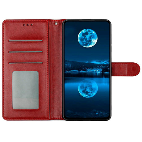 EIDERWOOD Xiaomi Redmi Note 14 Pro (5G) / Poco X7 Kunstlæder Flip Cover m. Strop - Mørkerød
