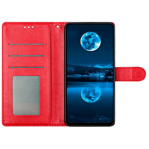 EIDERWOOD Xiaomi Redmi Note 14 Pro (5G) / Poco X7 Kunstlæder Flip Cover m. Strop - Rød