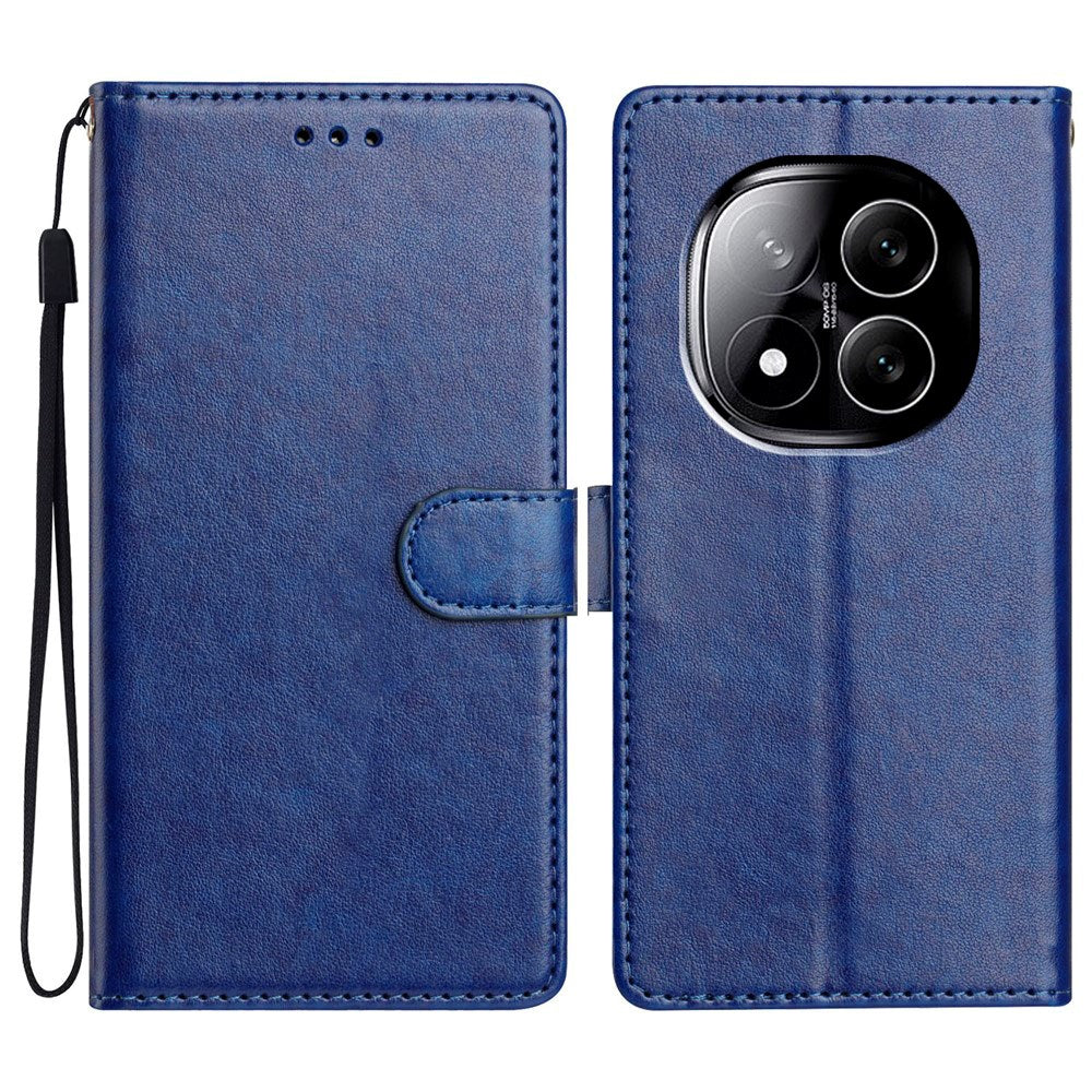 EIDERWOOD Xiaomi Redmi Note 14 Pro (5G) / Poco X7 Kunstlæder Flip Cover m. Strop - Blå