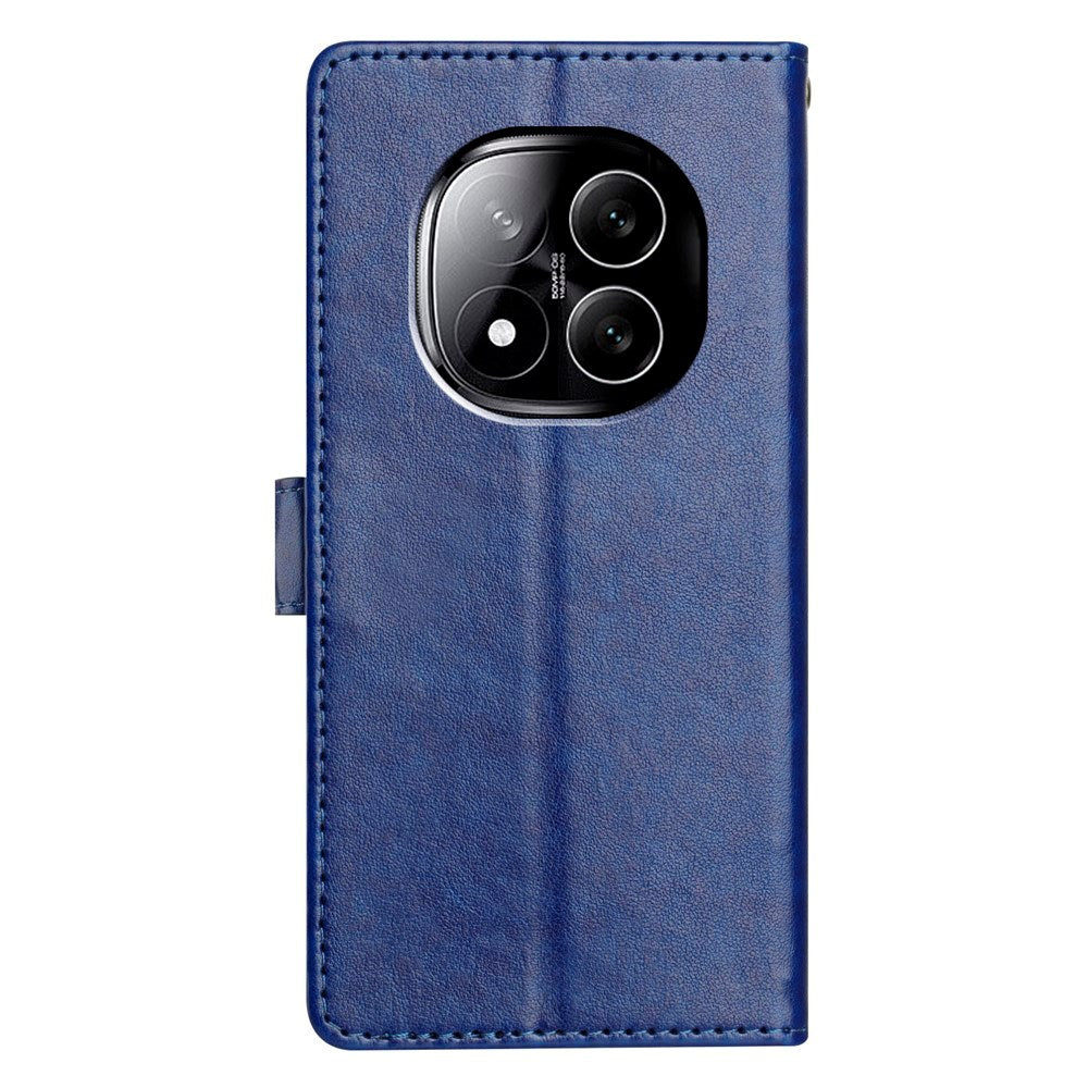EIDERWOOD Xiaomi Redmi Note 14 Pro (5G) / Poco X7 Kunstlæder Flip Cover m. Strop - Blå
