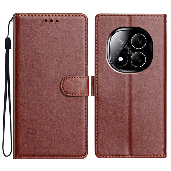 EIDERWOOD Xiaomi Redmi Note 14 Pro (5G) / Poco X7 Kunstlæder Flip Cover m. Strop - Brun