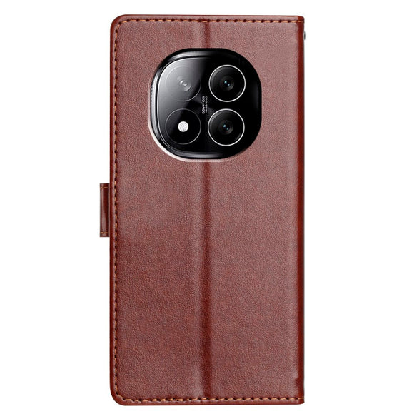 EIDERWOOD Xiaomi Redmi Note 14 Pro (5G) / Poco X7 Kunstlæder Flip Cover m. Strop - Brun