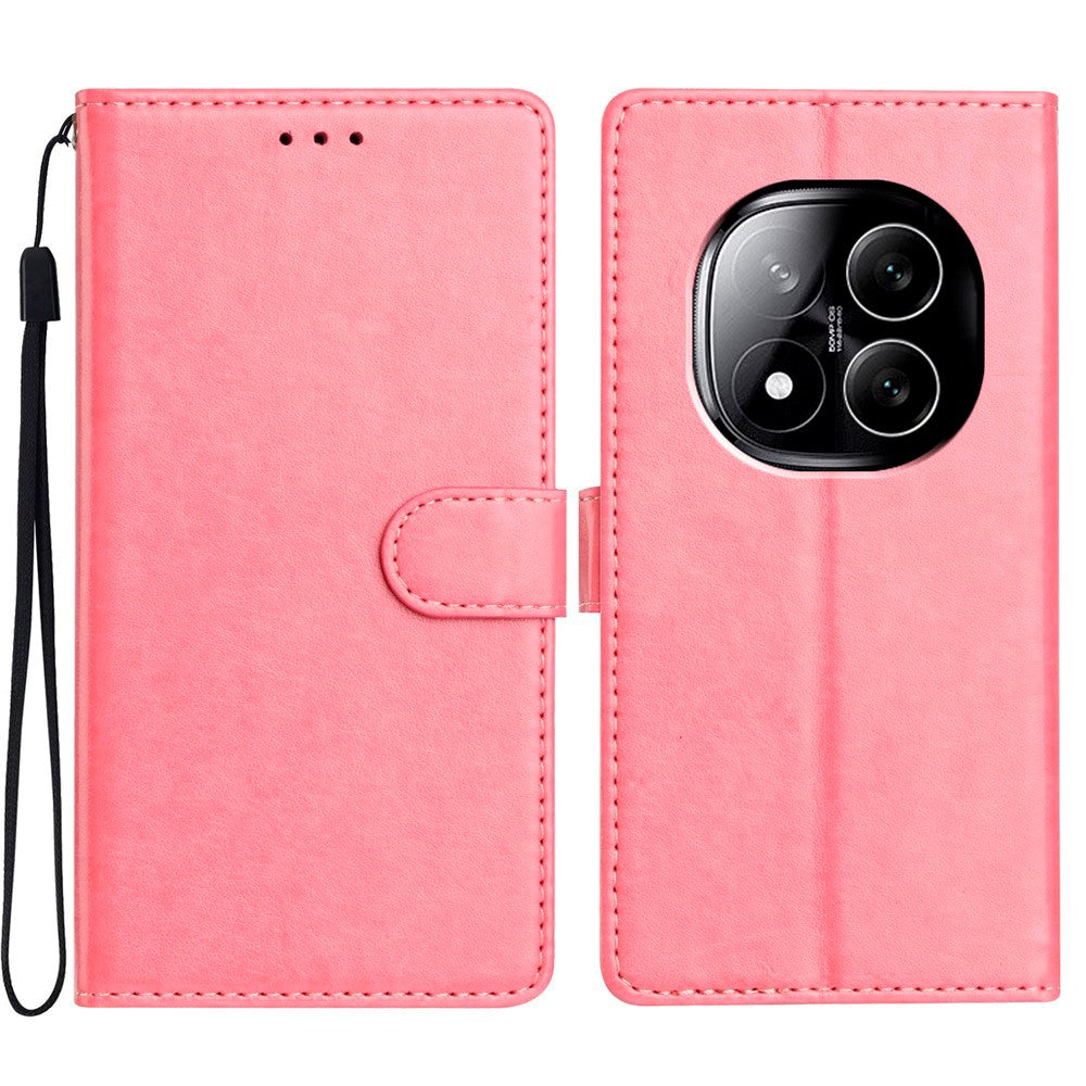 EIDERWOOD Xiaomi Redmi Note 14 Pro (5G) / Poco X7 Kunstlæder Flip Cover m. Strop - Lyserød