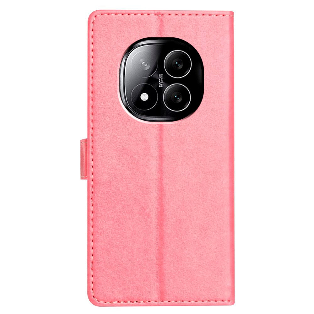 EIDERWOOD Xiaomi Redmi Note 14 Pro (5G) / Poco X7 Kunstlæder Flip Cover m. Strop - Lyserød