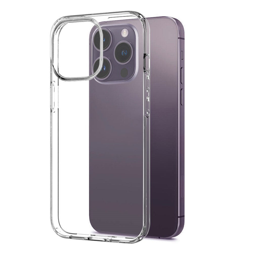NORTHJO iPhone 14 Pro Max | 3-i-1 360° Beskyttelsessæt m. Cover | Skærmbeskyttelse | Kameralinsebeskyttelse - Gennemsigtig