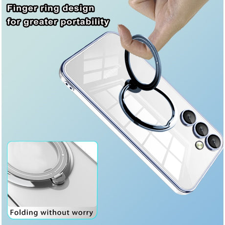EIDERWOOD Samsung Galaxy S25 Fleksibelt Plastik Cover m. Kickstand - MagSafe Kompatibel - Gennemsigtig/Lyserød